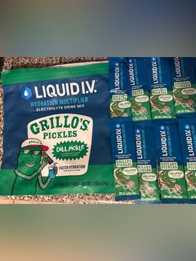 Grillo Pickles Liquid IV collab Pickle Flavor 16 Packets
